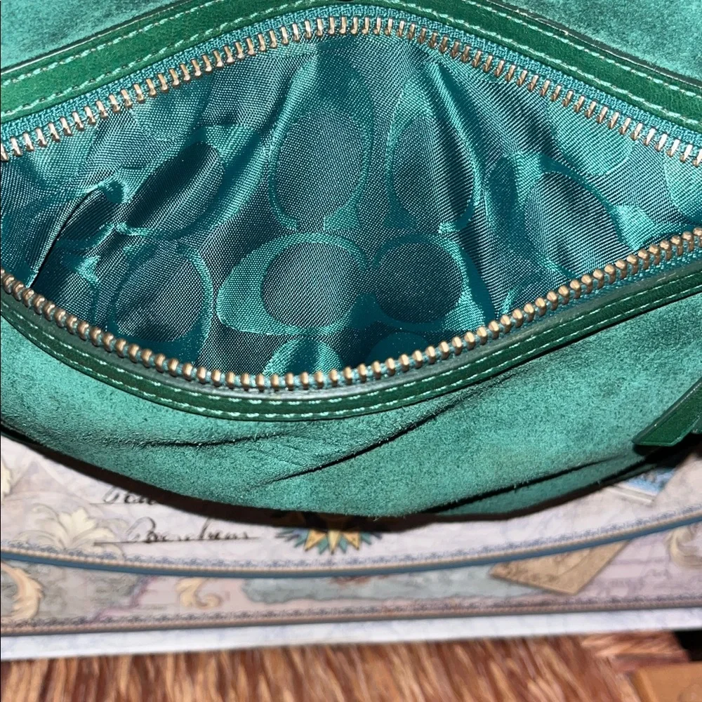 Vintage Coach Hamptons Suede Tassel Satchel Bag